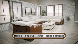 Reba 6 Piece Dual Power Recline Sectional  AFW [upl. by Nnail]