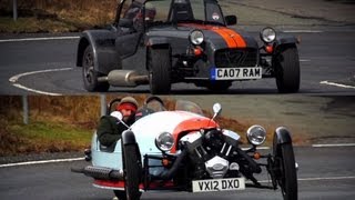 Morgan Three Wheeler and Caterham Seven Brilliant British Flyweights  CHRIS HARRIS ON CARS [upl. by Annaeel]