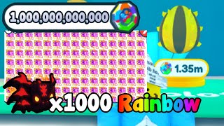 I Made 1 Trillion Rainbow Coins And Got 1000 Rainbow Hellish Axolotl  Pet Simulator X Roblox [upl. by Koralie902]