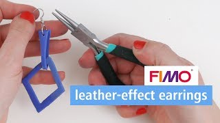 FIMO leathereffect Earrings ▪ DIY  STAEDTLER [upl. by Christianson]