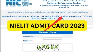 NIELIT Admit Card 2023 Download Exam Date Exam Pattern [upl. by Johnstone]