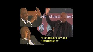 Ramaphosa killed by laughter as Gayton Mckenzie sings for him at Exile Repatriation Ceremony 2024 [upl. by Edwards137]