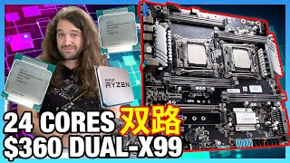 24 Cores 48 Threads for 360 DualX99 Jingsha Motherboard vs AMD R9 3900X [upl. by Enytsirk]