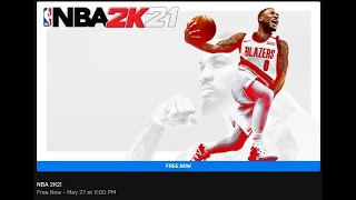 How to get and install free NBA 2K21 from Epic Games Store  NBA 2K21 [upl. by Kei]