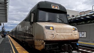 Amtrak Cascades Talgo 8 Series leaving Tacoma dome station [upl. by Rivalee]