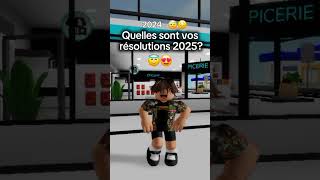 Quelles sont vos résolutions 2025  shorts roblox [upl. by Sheley]