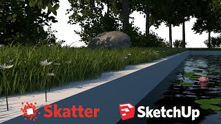 Skatter Plugin Tutorial  Sketchup 2020 Vray Next 40 [upl. by Babara735]