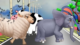 Road Crossings Animals l animal stampede l Best animation l animalstampede roadcrossing [upl. by Galvan]