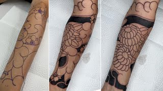 Japanese Full Sleeve  Tattoo Time Lapse  İrezumi [upl. by Kaz389]