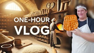 A onehour vlog of a traditional bakery in Iran  Behind the scenes of baking bread [upl. by Constant]