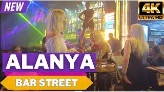 alanya nightlife walking tour 4k  antalya turkey holiday  turkey travel  Alanya Antalya [upl. by Mandych]