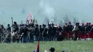 Picketts Charge 2008 Gettysburg reenactment [upl. by Aveline246]