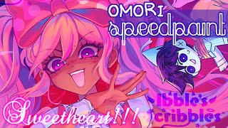 Worlds End Valentine ♡ OMORI Fanart ♡ SPEEDPAINT [upl. by Savart]