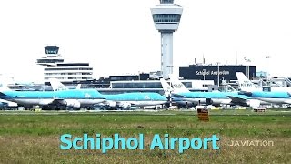 Schiphol Amsterdam Airport  takeoffs at the Buitenveldertbaan [upl. by Chil]