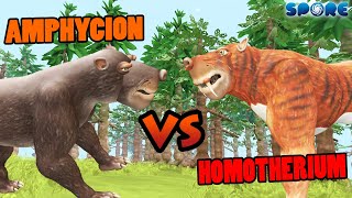 Amphicyon vs Homotherium  Cenozoic Era Battle S2E4  SPORE [upl. by Allyson]