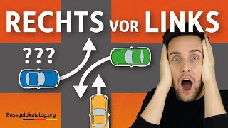 Rechts vor links ↪ Wie funktionierts  Tipps für die Fahrschule von bussgeldkatalogorg [upl. by Ayanet]