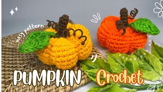 How to Crochet Pumpkin  Easy amp Slow Tutorial for Beginners  DIY Halloween Decoration amigurumi [upl. by Bijan574]