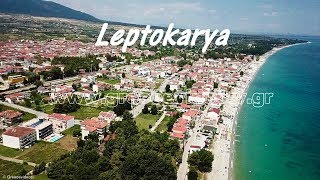 LeptokaryaParalia Leptokaria Pieria Central Macedonia Greece Drone Λεπτοκαρυά Πιερίας Κ Μακεδονία [upl. by Acalia]