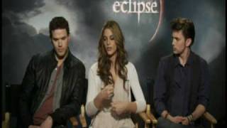 Interview with Kellan Lutz Ashley Greene and Jackson Rathbone Part 2 [upl. by Walling]