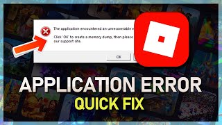 Roblox “The Application Encountered an Unrecoverable Error” Problem Fix [upl. by Prissy619]