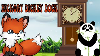 Hickory dickey dock animals 🦊🐼🐰🐿️🐦nursery rhymetoddler learningeducational songanimals song [upl. by Hagerman269]