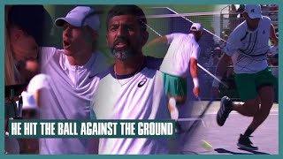 Bopanna amp Shapovalov Angry at Umpire for Not Seeing Their Opponent Hit the Ball Against the Ground [upl. by Ayekram]