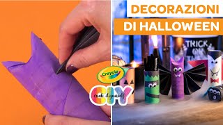 COME FARE DECORAZIONI SPAVENTOSE DI HALLOWEEN  Lavoretti per bambini Crayola CIY [upl. by Nilhsa]