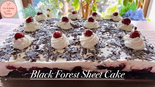 Black Forest sheet cake recipe [upl. by Olsewski400]