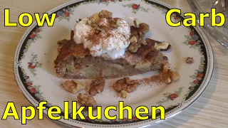 Einfacher gesunder low carb Apfelkuchen  proteinreich ketogen perfekt für Diät [upl. by Drazze226]