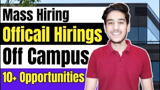 Mass Hiring Job Drives  OFF Campus Drive For 2024  2023 Batch  Fresher Jobs  Latest Hirings 2024 [upl. by Ennaillij338]