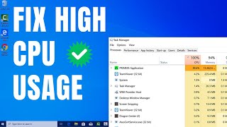 How to Fix High CPU Usage on Windows 10  How to fix CPU usage 100 issue [upl. by Arymat]