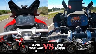 Ducati Multistrada V4 🆚️ BMW R1250 GS  Top Speed amp Acceleration 🔥🔥 [upl. by Anirdua]