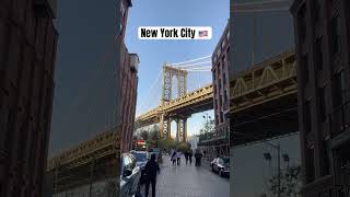 Yellow Taxi Near Brooklyn Bridge in New York City 🇺🇸 stockexchange [upl. by Cirda]