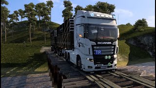 ETS2  White Ángel Scania R700 Power V8  Remolque Rodotrem Graneleira Facchini  Clube Rotas [upl. by Eelrebmyk]