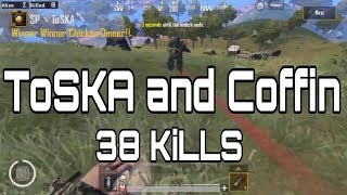 38 KILLS Toska Ft Coffin  Sanhok 2 vs 4  Pubg Mobile [upl. by Cailean362]