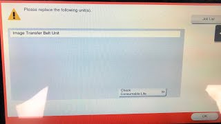 How to reset Image Transfer Belt unit in Konica Minolta Bizhub C458C558C658c224c284ec364c454 [upl. by Ariadne842]