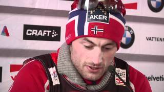 Press Conference highlights 20 km skiathlon with Petter Northug jr [upl. by Handal586]