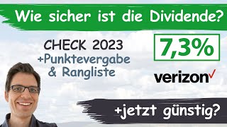 Verizon Aktienanalyse 2023 Wie sicher ist die Dividende günstig bewertet [upl. by Camey]