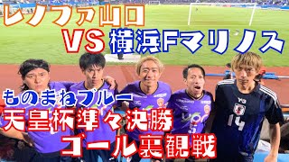 ものまねブルーがゴール裏観戦「レノファ山口vs横浜Fマリノス」天皇杯準々決勝 [upl. by Eraste]