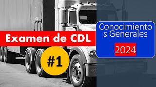 Examen de CDL 2024 Conocimientos Generales en Español Gratis parte1 [upl. by Haraj]