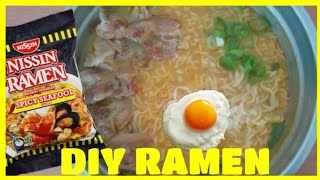 DIY NISSIN RAMEN I EASY AND AFFORDABLE RAMEN I NISSIN SEAFOOD RAMEN [upl. by Czarra261]