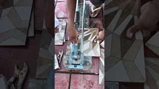 Cutting the Floor Tile  Daily Construction Job short shortvideos [upl. by Riesman646]