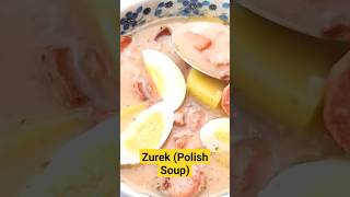 Zurek Polish Soup 🍜🍲😍 poland polish soup food cooking foodie recipe streetfood tour vlog [upl. by Weinert676]