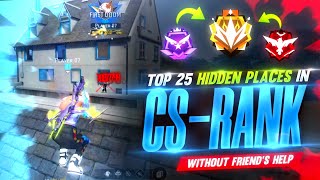 BEST HIDDEN PLACES IN CS RANK IN FREE FIRE  CS RANK PUSH TIPS AND TRICKS  Player 07 [upl. by Juxon]