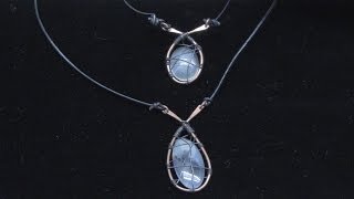 Quick Cabochon Capture In A Wire Wrapped Pendant [upl. by Oilla]