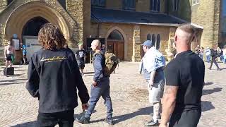 Far right yobs attack punks enjoying Rebellion Festival Blackpool 030824 [upl. by Hospers259]