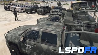 GTA 5 POLICIA  CONVOY DE LA SEDENA HACIA OPERATIVO EN UN RANCHO  TheAxelGamer [upl. by Kenwood]