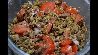 Salade lentilles lardons recette cookeo [upl. by Ieso]