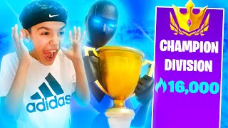 13 Year Old Reaches Division 10 In Arena Fortnite 16000 Points [upl. by Judd]