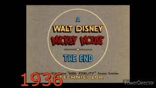 Walt Disney Cartoons Closings 19351937 [upl. by Leahicm320]